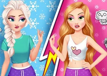 Elsa And Rapunzel Princess Rivalry